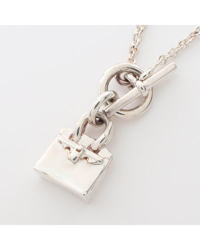Hermès Amulet Birkin Necklace Sv925 - White