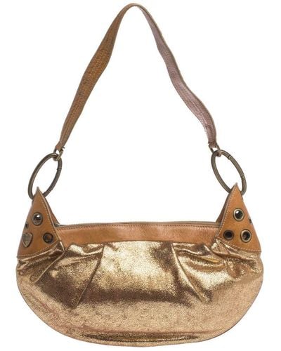 Moschino Iridescent Leather Shoulder Bag - Metallic