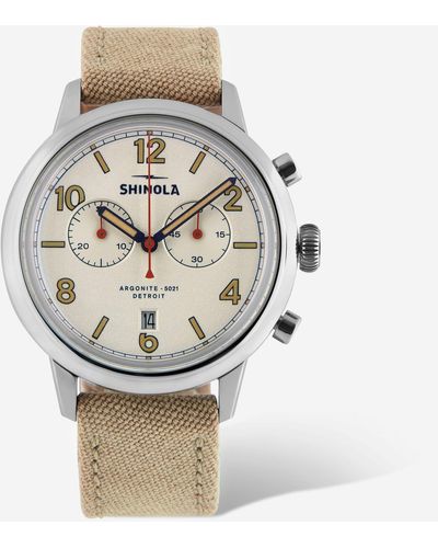 Shinola The Traveler Stainless Steel Quartz Chronograph Watch S0120245785 - Metallic