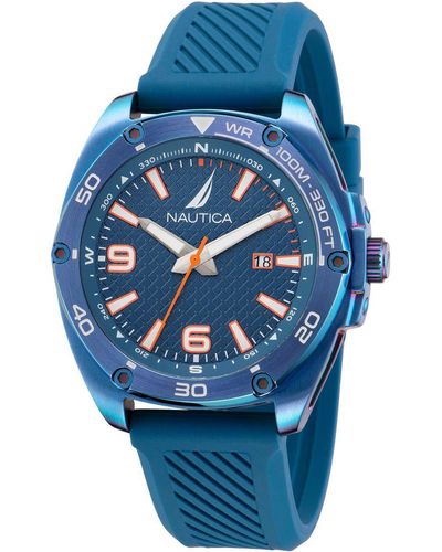 Nautica Tin Can Bay 44mm Quartz Watch - Blue