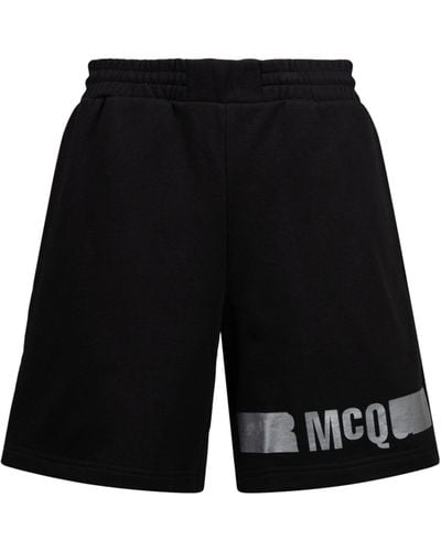 McQ Cotton Logo Lounge Shorts - Black