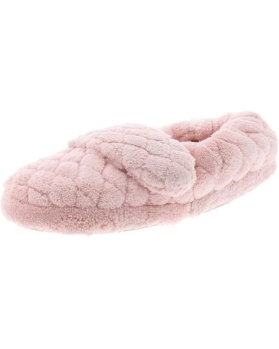 Acorn Spa Wrap Quilted Adjustable Slip-on Slippers - Pink