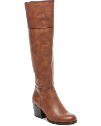 Madden Girl Wendiee Faux Leather Tall Over-the-knee Boots - Brown