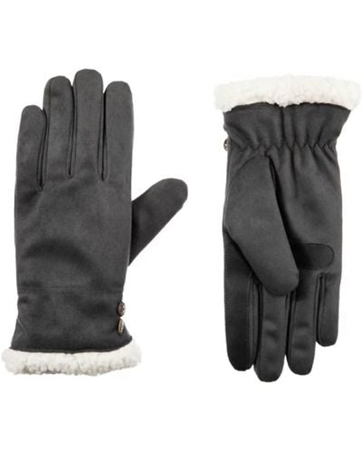 Isotoner Smartdri Smartouch Microfiber Gloves - Black