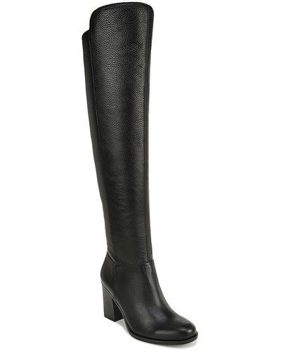 Naturalizer Kyrie Leather Wide Calf Knee-high Boots - Black