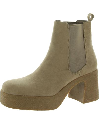 Steve Madden Beneficial Padded Insole Chunky Chelsea Boots - Green