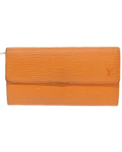 Louis Vuitton Porte Monnaie Cit Leather Wallet (pre-owned) - Orange