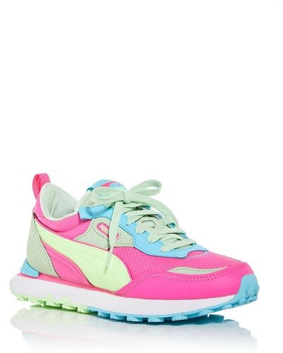 PUMA Lace-up Canvas Running & Training Shoes - Pink