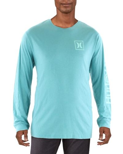 Hurley Logo Long Sleeve T-shirt - Blue