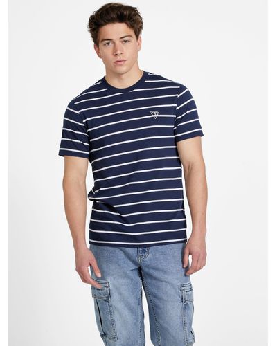 Guess Factory Eco Larry Striped Tee - White