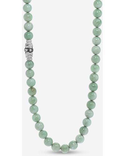 Armenta New World Sterling Silver, Green Moonstone And Sapphire Beaded Station Necklace