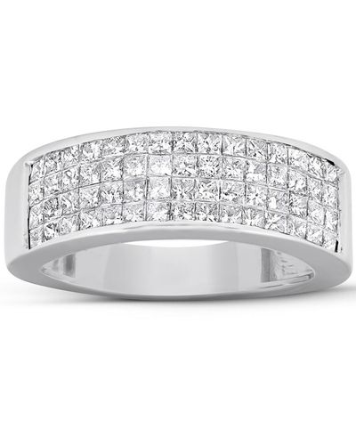 Pompeii3 2 Ct Diamond Princess Cut Bling Wedding Anniversary Ring - Metallic