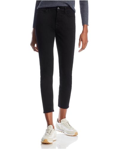 Jen7 Mid-rise Ankle Skinny Jeans - Black