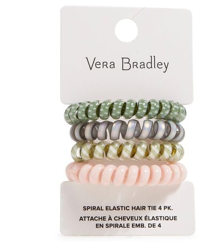 Vera Bradley Spiral Hair Elastics - White