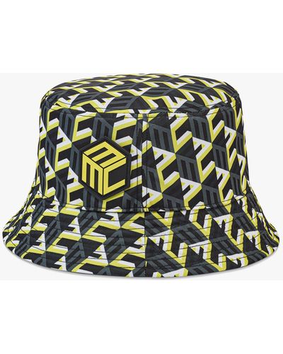 MCM Reversible Cubic Monogram Bucket Hat - Green