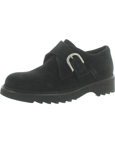La Canadienne Hildy Suede Loafers - Black