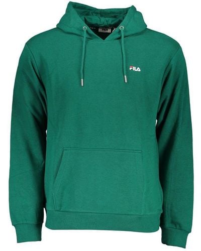 Fila Chic Cotton Blend Hooded Sweatshirt - Green