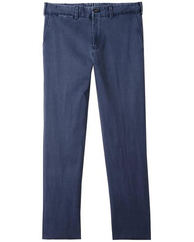 Bills Khakis Men's Straight Fit Comfort Stretch Twill Pants - Blue