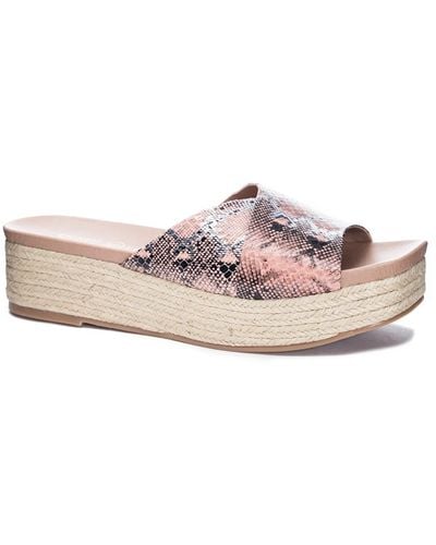 Chinese Laundry Seamist Espadrille Slide Sandals - Pink
