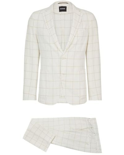 BOSS Slim-fit Two-piece Suit - White