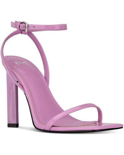 Marc Fisher Arthur Patent Leather Ankle Strap Heels - Pink