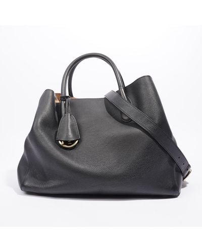 Dior Open Bar Tote Leather One Size - Black