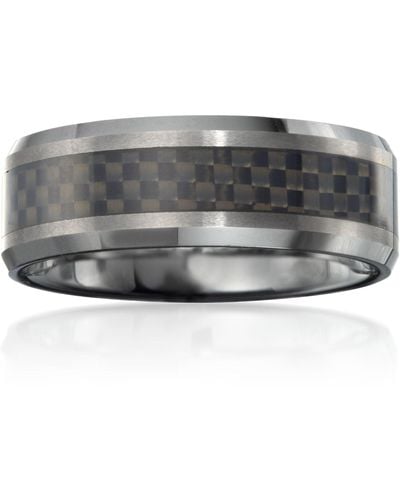 Ross-Simons 8mm Tungsten Carbide Wedding Ring - White