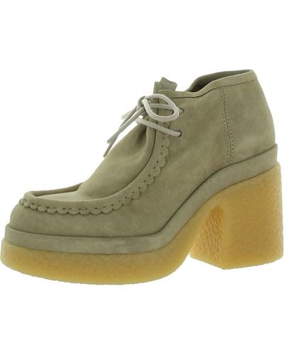 Chloé Jamie Suede Chunky Ankle Boots - Green