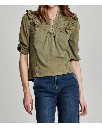Another Love Kendall Pleated Top - Green