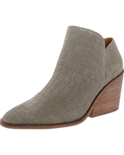 Lucky Brand Saucie Comfort Insole Pointed Toe Ankle Boots - Gray