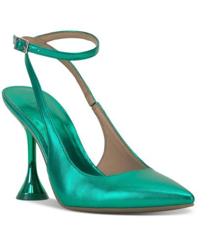 INC Supira Pointed Toe Dressy Ankle Strap - Green