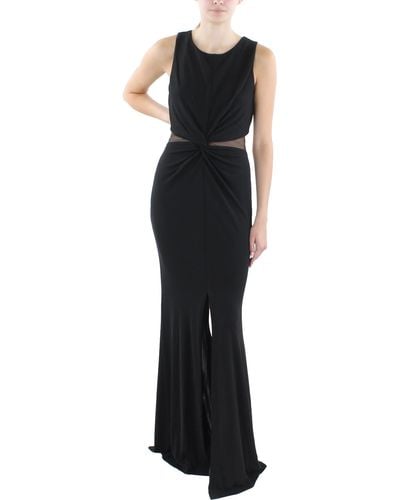 Donna Karan Illusion Polyester Evening Dress - Black