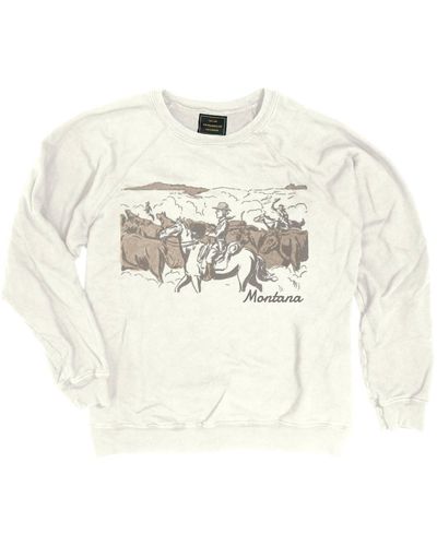 The Original Retro Brand Montana Pullover Sweatshirt - White