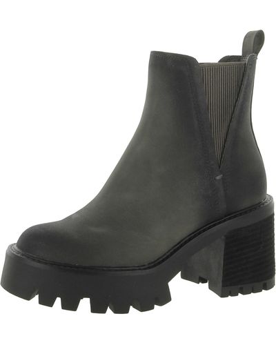 MIA Rusty lugged Sole Ankle Chelsea Boots - Black