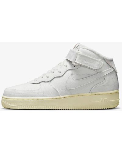 Nike Air Force 1 '07 Mid Lx Dz4866-121 Leather Sneaker Shoes Ndd973 - White