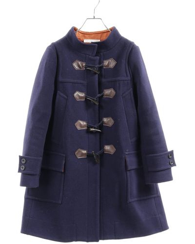 Sacai Luck Duffle Coat Wool Navy - Blue