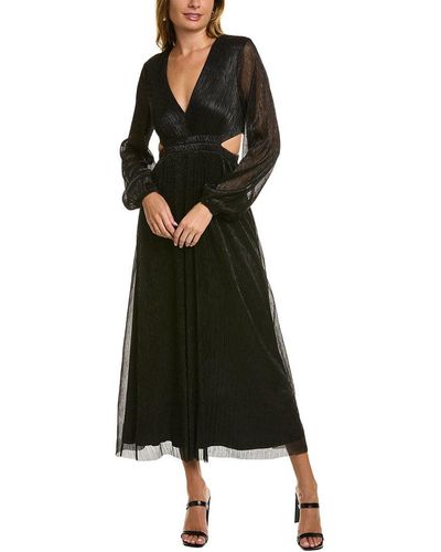 Boden Metallic Cut-out Maxi Dress - Black