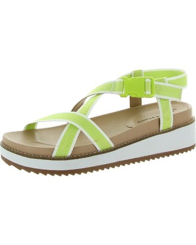 Lucky Brand Imbae Peep Toe Casual Slingback Sandals - Green