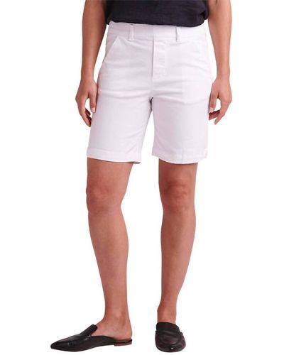 Jag Maddie 8 Inch Mid Rise Pull-on Twill Short - White