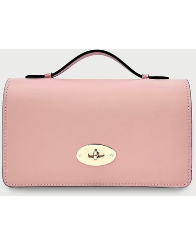 Apatchy London The Amelia Chilli Red Leather Bag - Pink