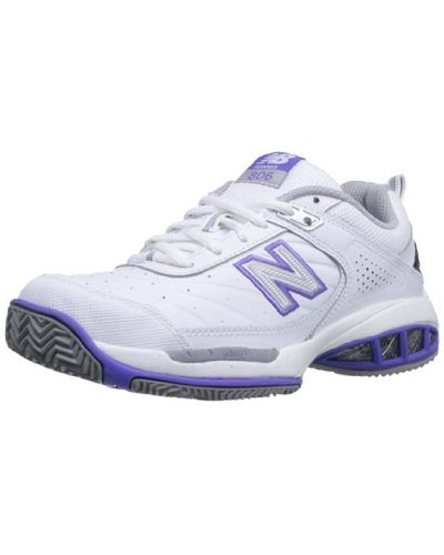 New Balance 806 Tennis Contrast Trim Lace Up Tennis Shoes - Blue