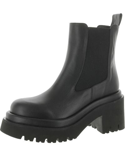 Paloma Barceló Sander Leather Platform Chelsea Boots - Black