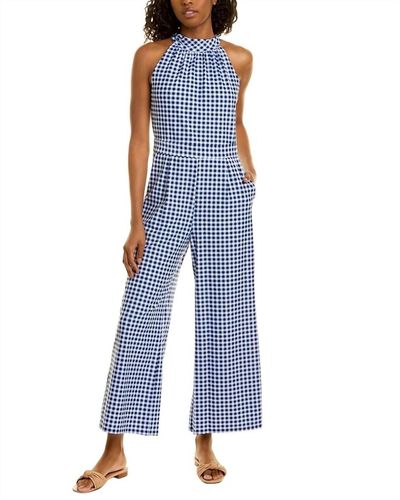 Jude Connally Isabelle Gingham Jumpsuit - Blue