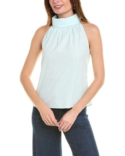 Sail To Sable Cowl Neck Top - Blue