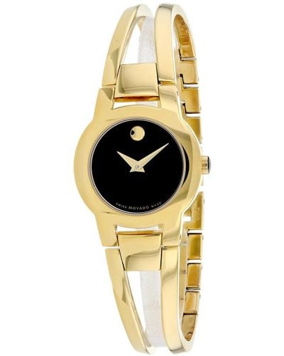 Movado Black Dial Watch - Metallic