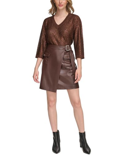 Calvin Klein Faux Suede Pencil Skirts for Women Up to 73 off Lyst