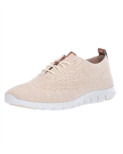 Cole Haan Zerogrand Stitchlite Wool Oxford Sneakers - Natural