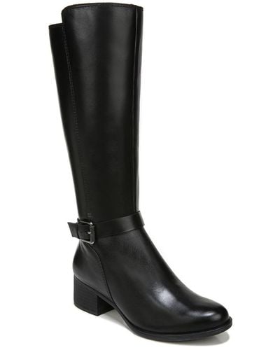 Naturalizer Kalona Leather Wide Calf Knee-high Boots - Black