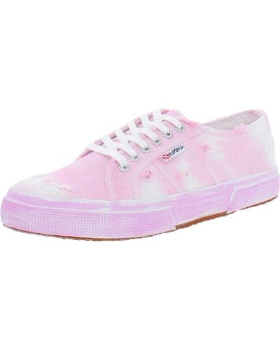 Superga 2750 Stone Washed Fitness Lfestyle Casual And Fashion Sneakers - Pink