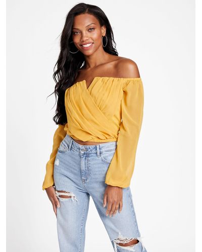 Guess Factory Tops for Women Online Sale up to 60% Lyst